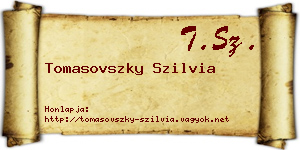 Tomasovszky Szilvia névjegykártya