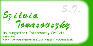 szilvia tomasovszky business card